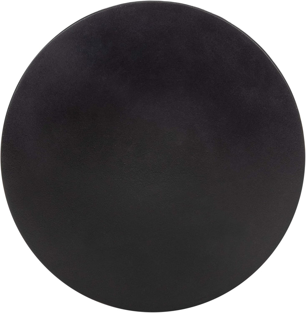 SAFAVIEH Outdoor - Athena Accent Stool - Black Concrete - Sculptural Drum Des...