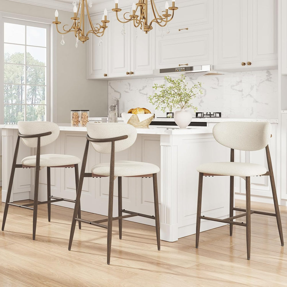 MALOL Bar Stools Set of 3, Counter Height bar stools, Kitchen Bar Stools with...