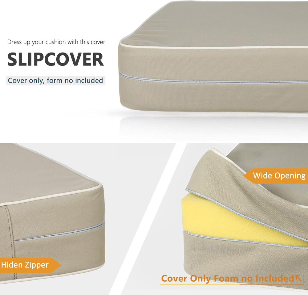 Porch Shield Outdoor Cushion Slipcovers Patio Chair Seat Cushion Covers Set 4...