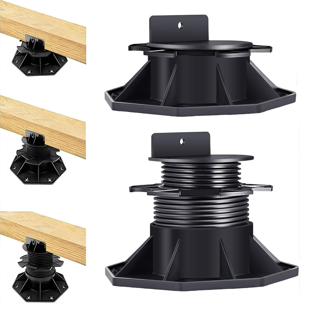 12Pack Adjustable Deck Support Pedestal Deck Foundation Base Support，Used for...