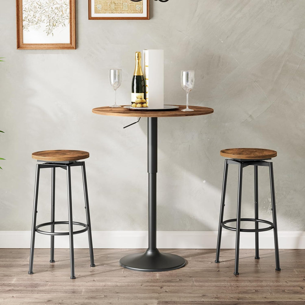 HOOBRO Bar Stools, Swivel Bar Stools Set of 2, 24.9" Round Bar Chairs, B...