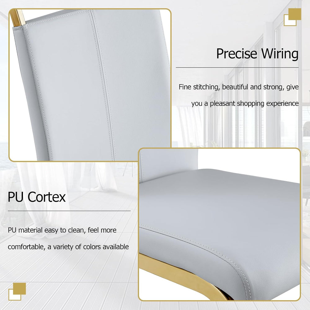 Ebullient White Dining Table Set for 4，Rectangular MDF Dining Table and Dark ...