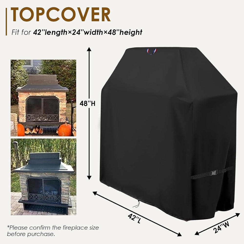 Fireplace Cover Outdoor 42inch Wood Burning Fireplace Cover