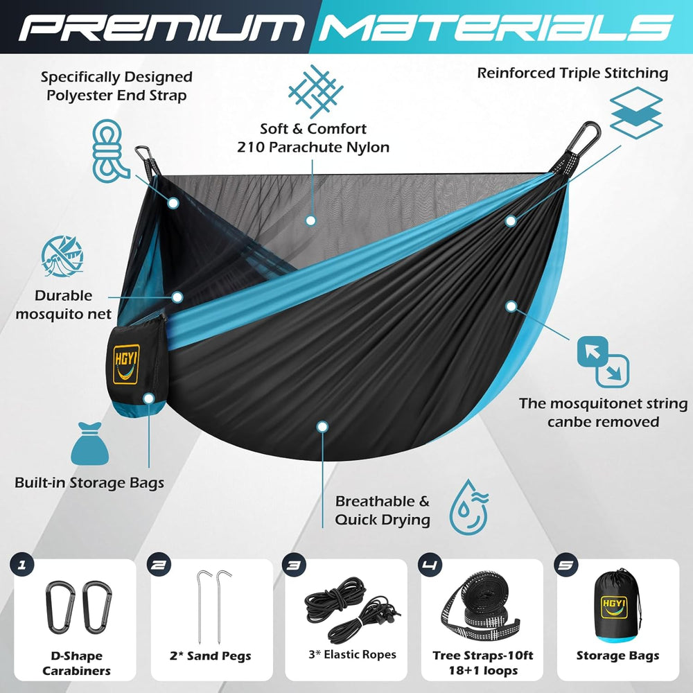 Camping Hammock Mosquito Net,Double & Single Portable Hammocks Hammocks w...