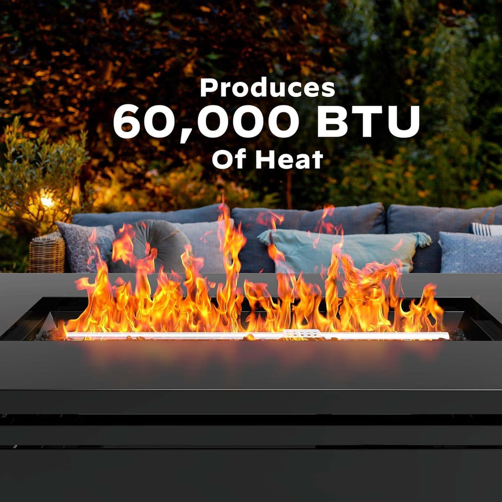 Ciays 42 Inch Gas Fire Pit Table, 60,000 BTU Propane Pits for Outside with St...