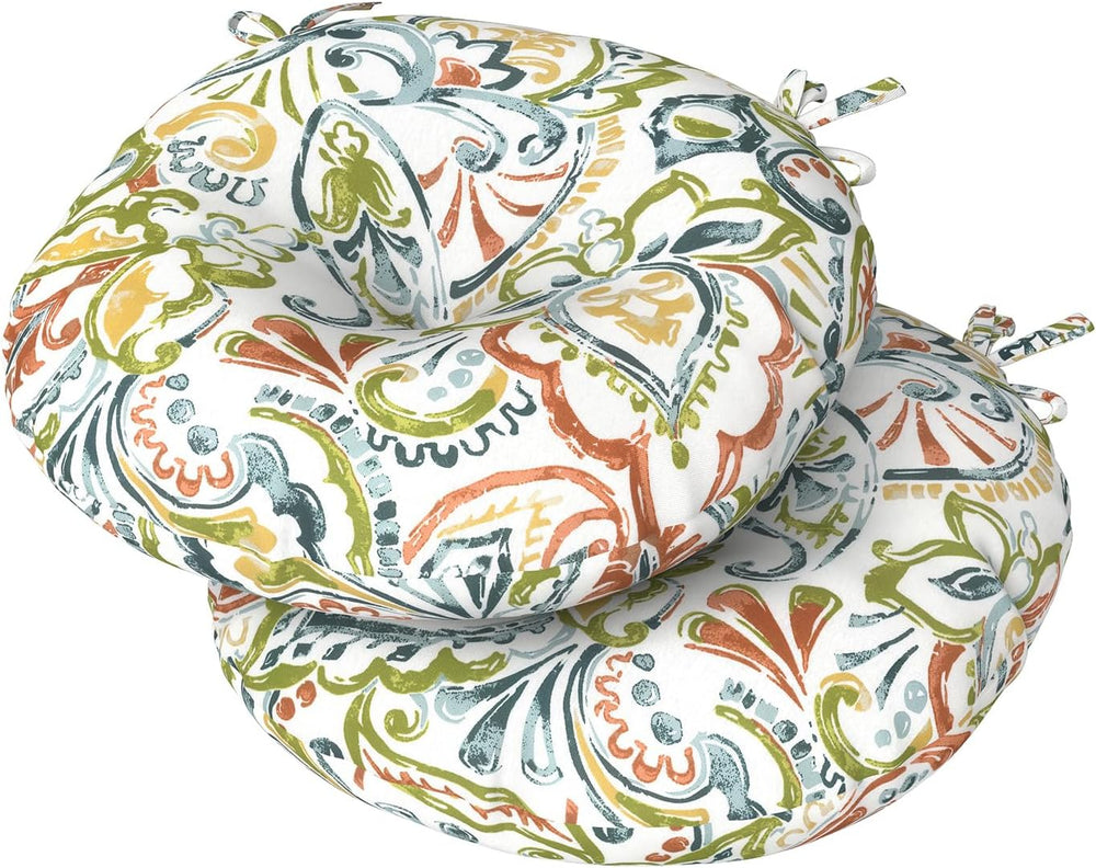 DYTXIII Set of 2 Outdoor Round Chair Cushions 15"x15"x4" with ...