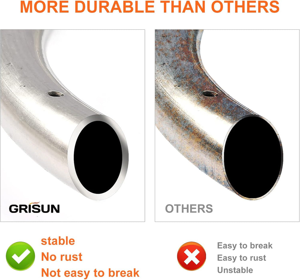 GRISUN 12 Inch Fire Pit Burner Ring Kit, DIY Round Gas Fire Pit Kit