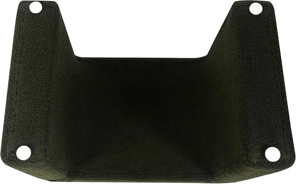 Modern Boucle Ottoman Footstool, 24" Arched Upholstered Vanity Stools, S...