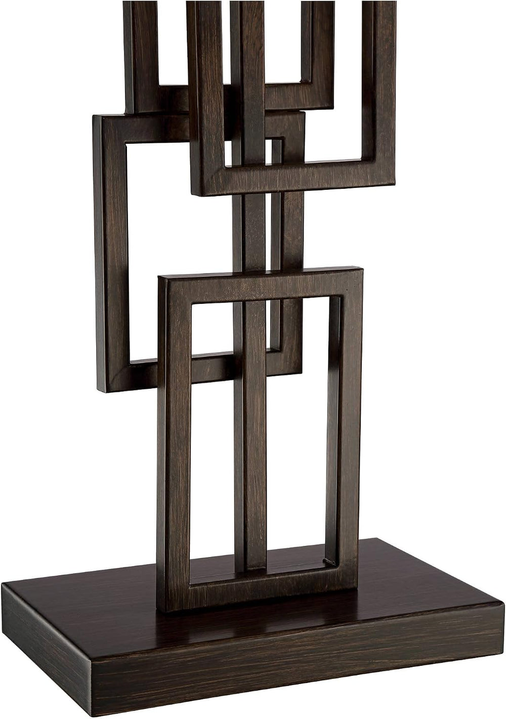 Kory 26 1/2" Tall Table Lamp Bronze Brown Rectangles Geometric Modern Dark