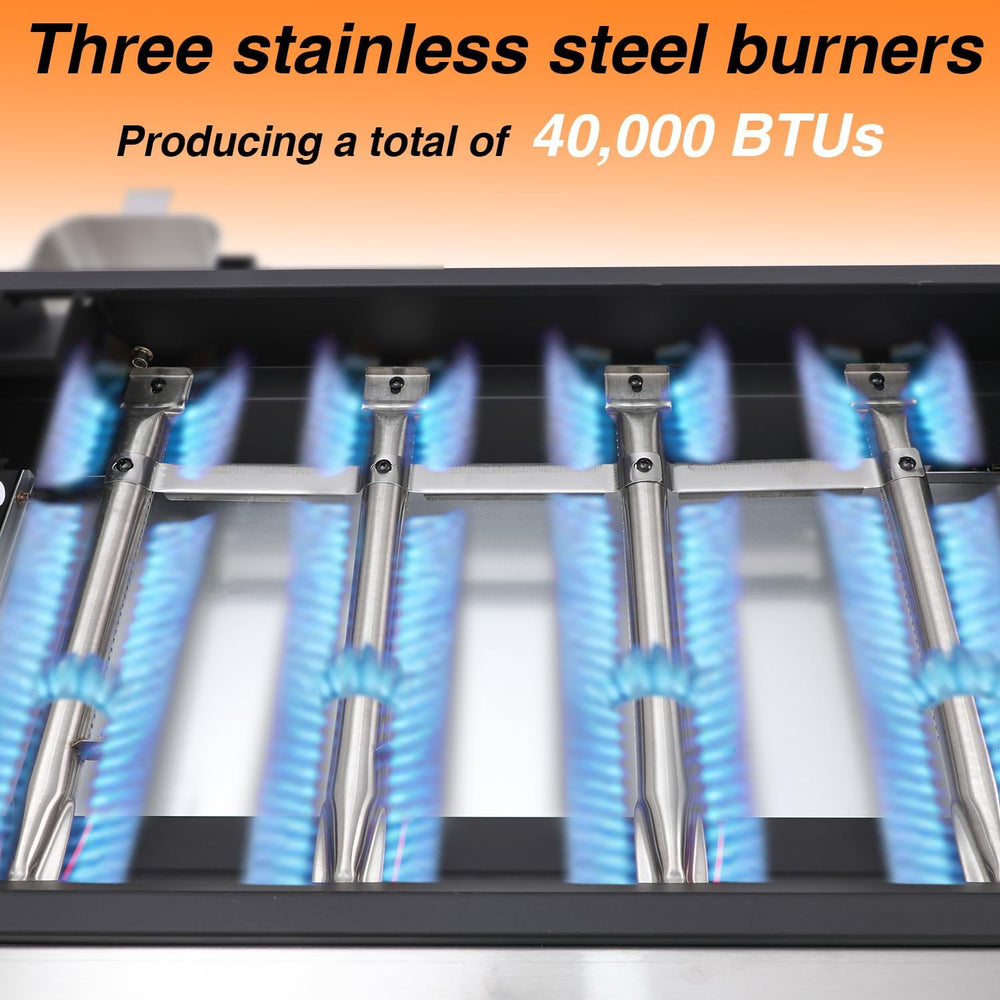 Propane Gas Griddle 4-Burner, Flat Top Grill Griddle, Outdoor Gas Stove with ...