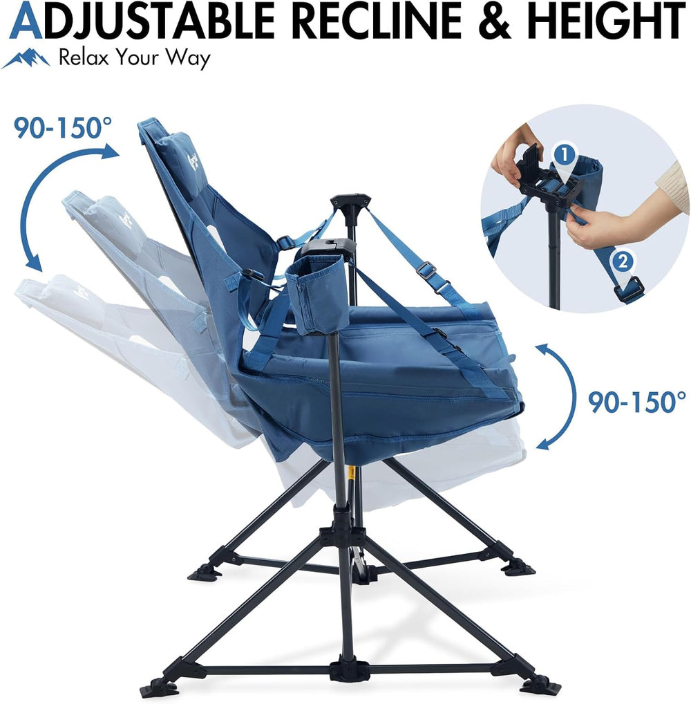 Portal Hammock Camping Chair Heavy Duty 400lbs - Breathable Mesh Outdoor Swin...