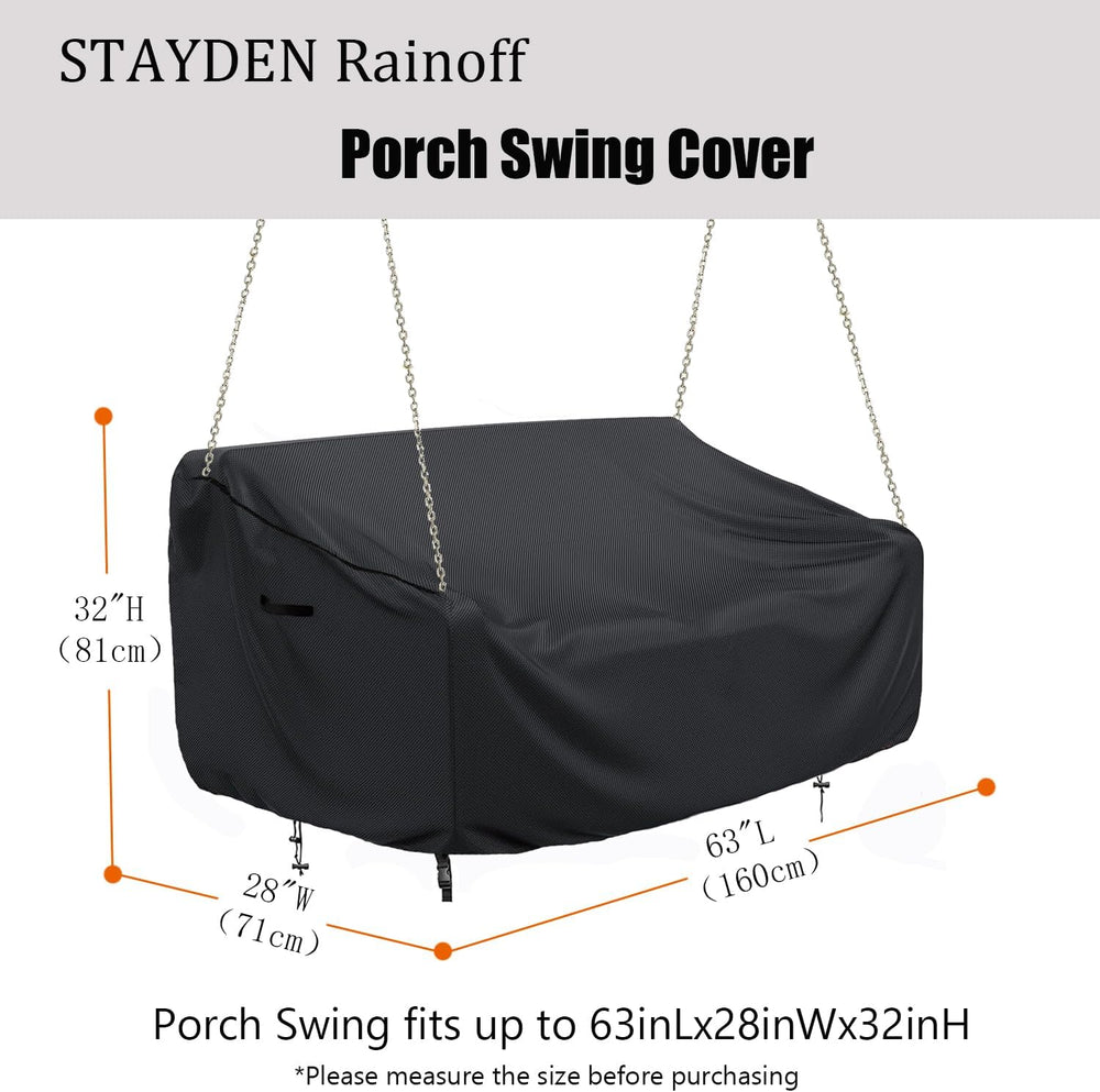 Porch Swing Cover Waterproof Outdoor Hanging Swing Cover Tear resistant All W...
