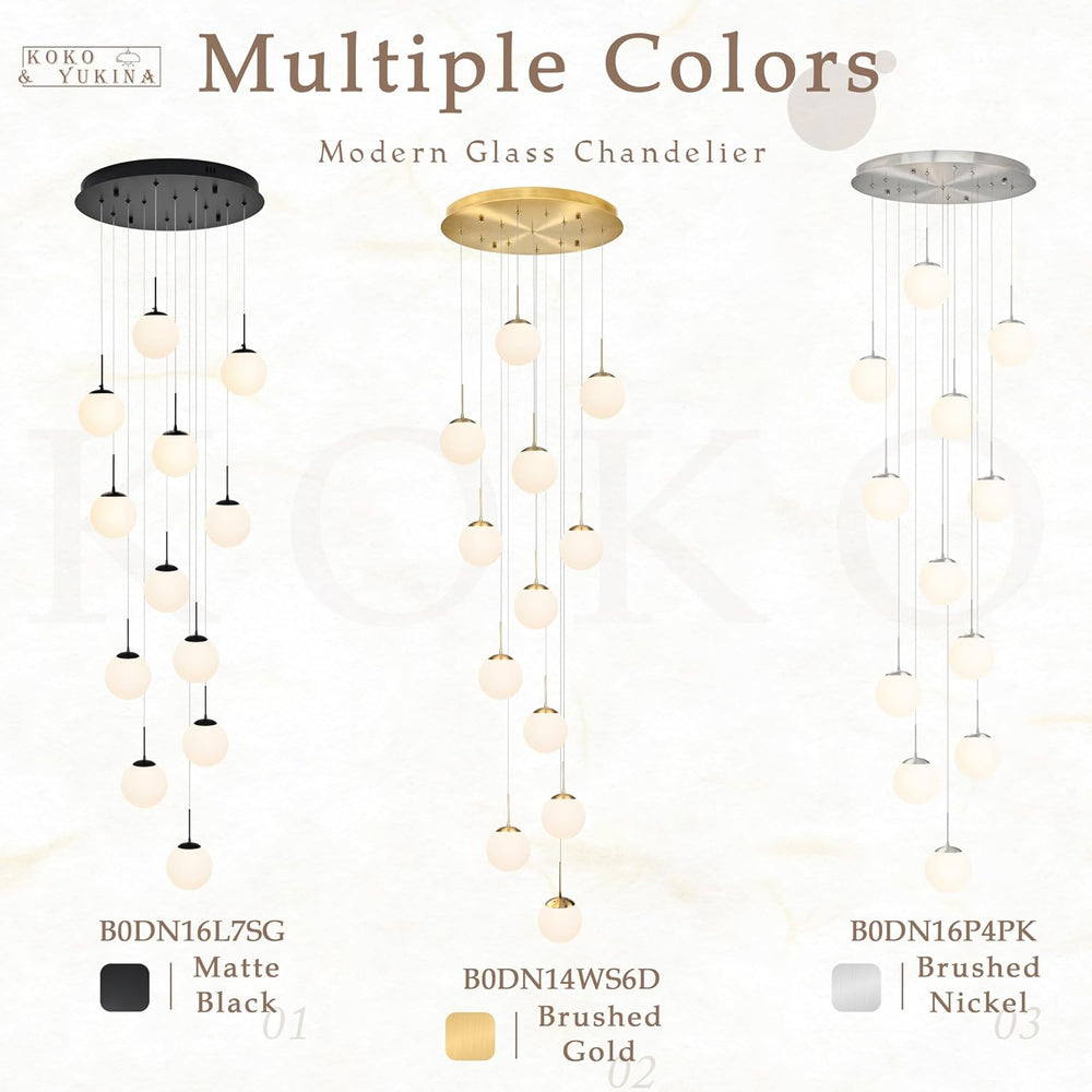 KoKo&Yukina 12-Light Gold Mid Century Modern Chandelier for Living Room S...