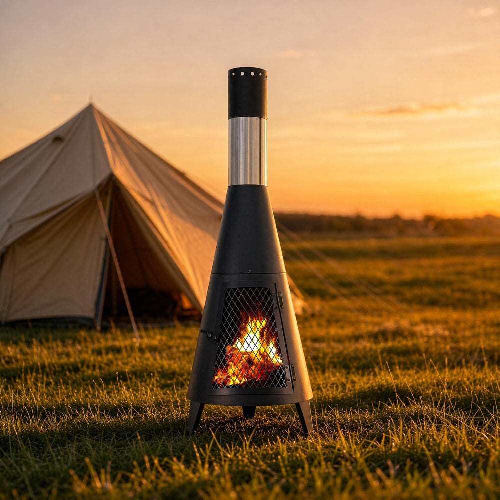 BDL Outdoor Chiminea Fireplace Wood Burning Fire Pit for Patio