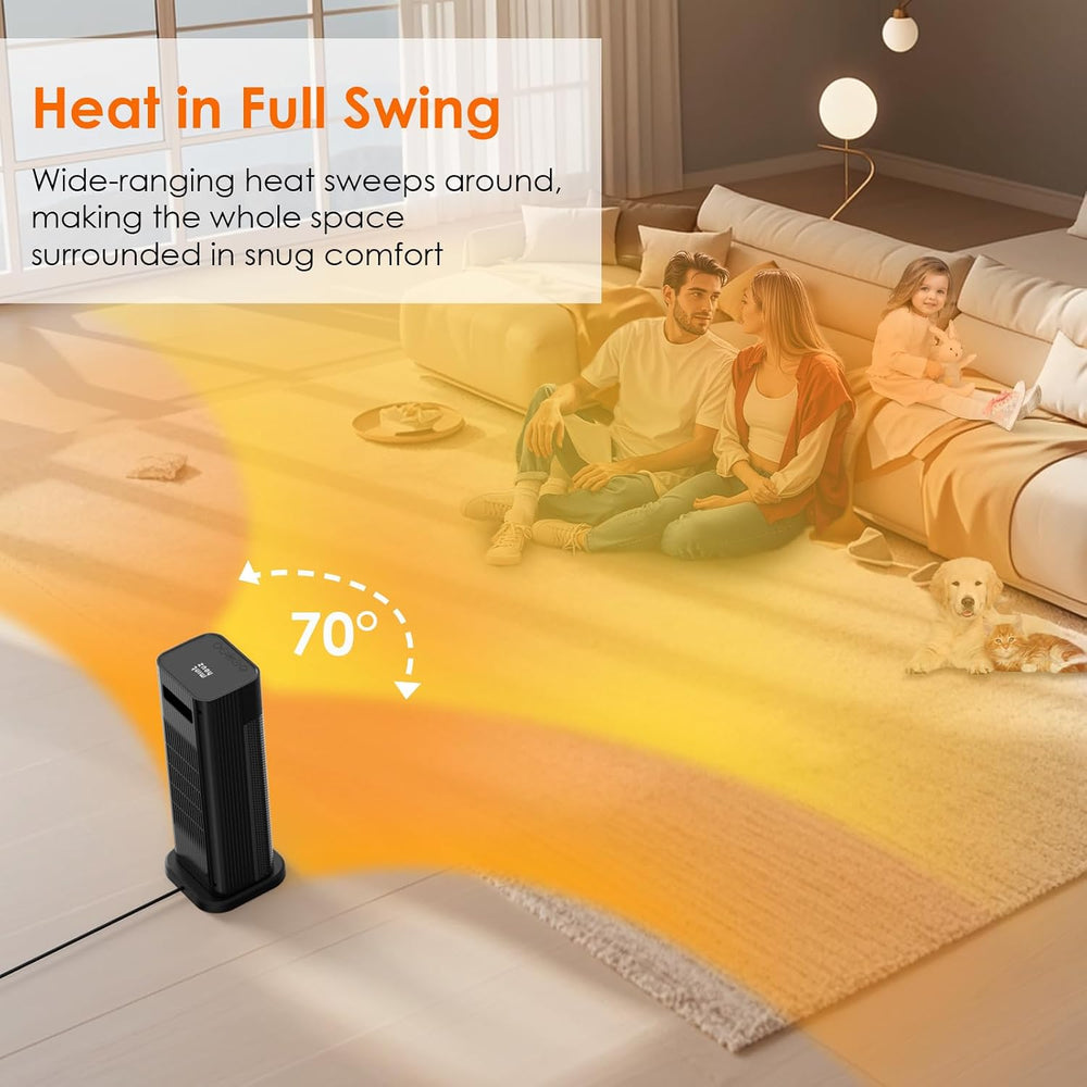 Minthouz Space Heater - 1500W PTC Ceramic Tower Heaters for Indoor Use with A...