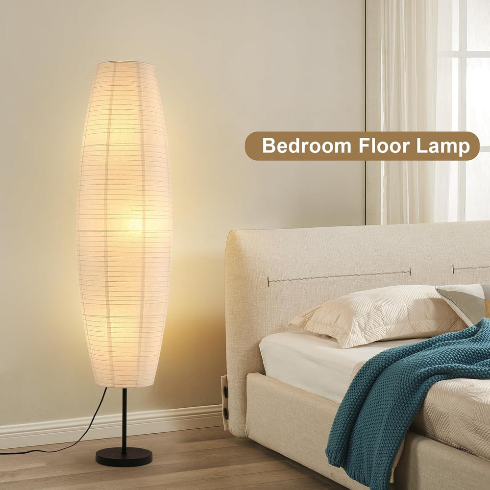 Paper Lamp Floor Lamp White Paper Lantern 3-Lights Bulbs Included
