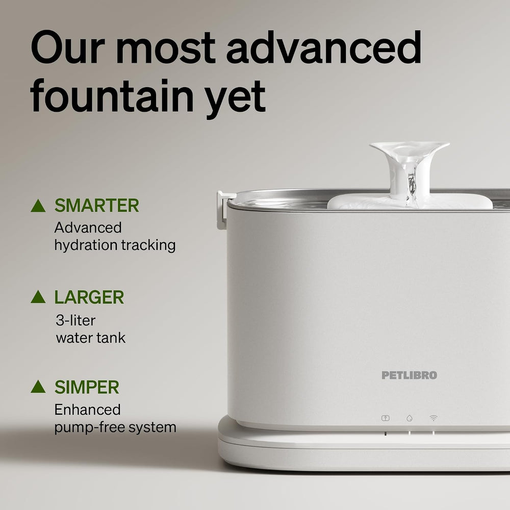 PETLIBRO Upgrade Cat Water Fountain Stainless Steel Tray, Dockstream 2 Cat Fo...