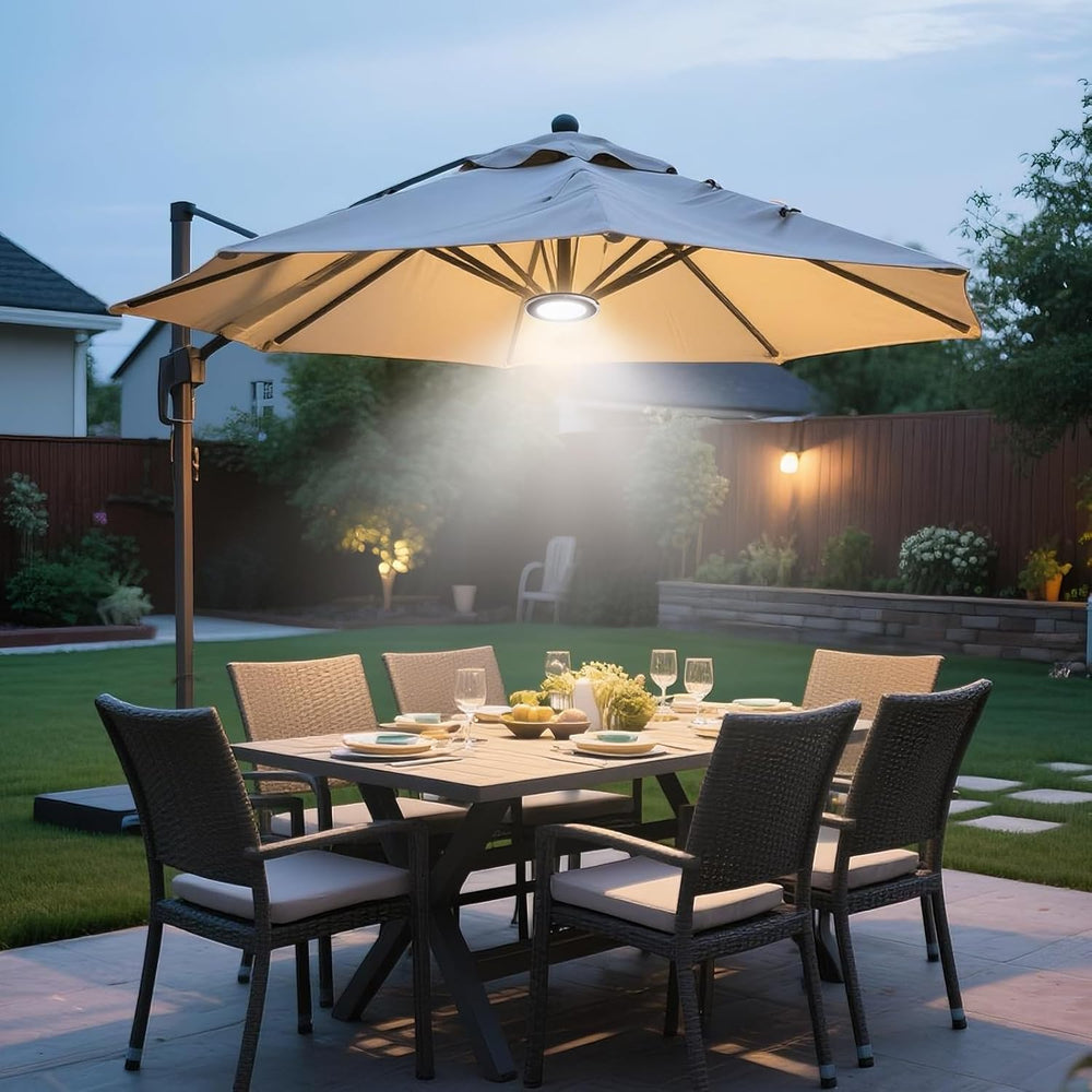 Vitnucrol LED Patio Umbrella Lights with Remote, 4000mAh Rechargeable