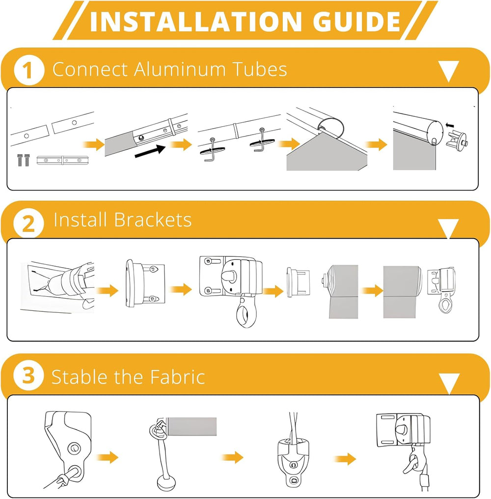 sunoff Outdoor Shades for Patio, Cordless Roller Up Blinds with Shade Cloth f...