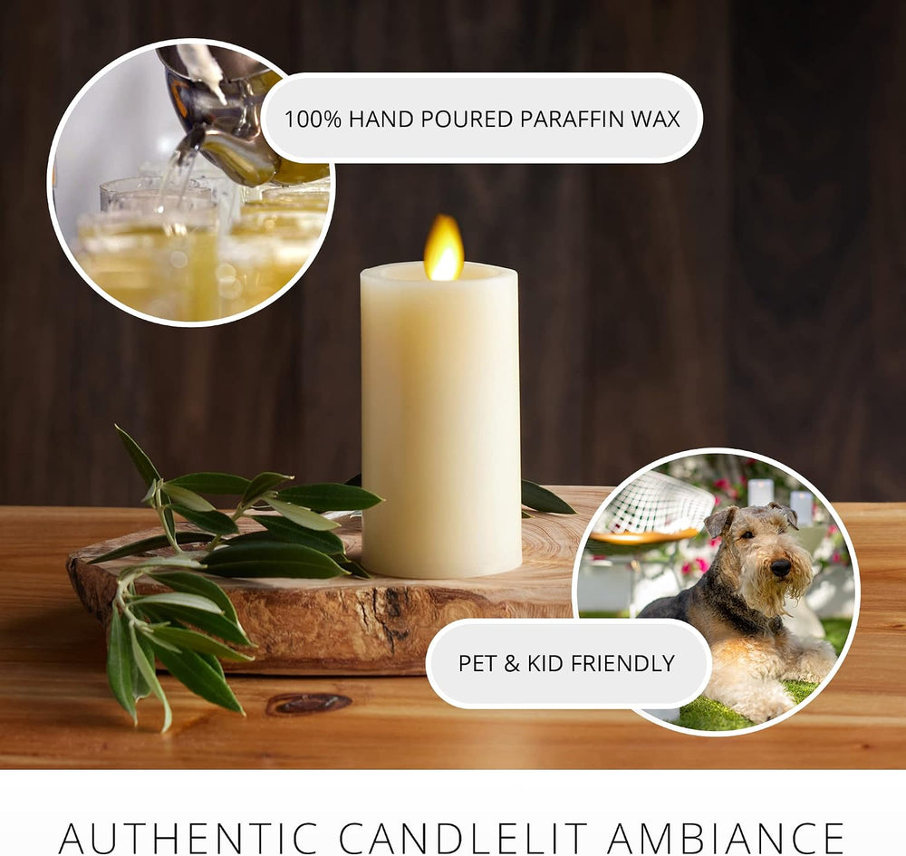 Luminara Classic Slim Flameless LED Candle, Ivory 2" x 4.5, Battery Oper...