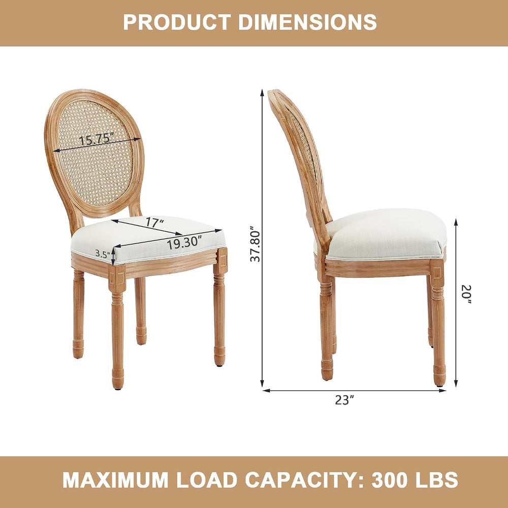 French Country Dining Chairs, Upholstered Dining Chairs Set of 2