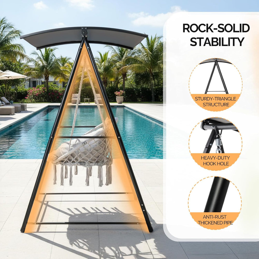 ONCLOUD Hammock Chair with Stand, Comfy Hanging Chair with Cusion, Swing Stan...