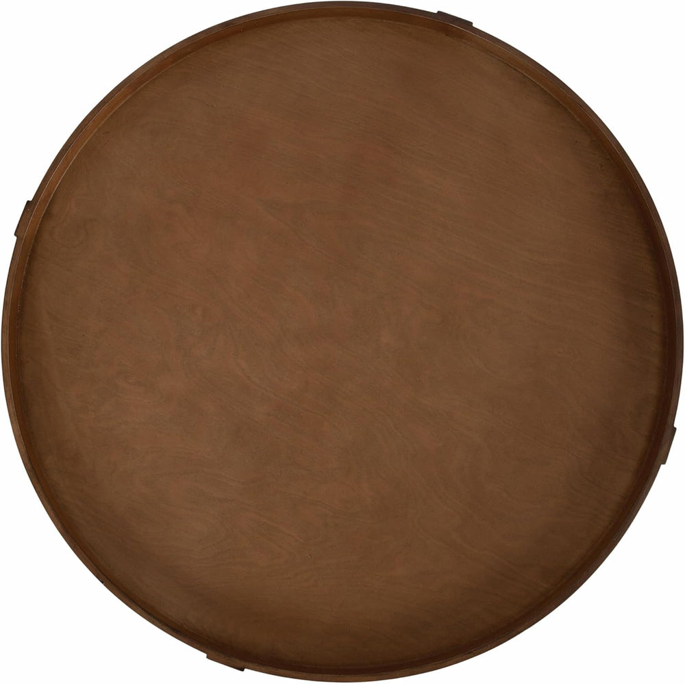 Kate and Laurel Bellport Tiered Round Coffee Table; 29 x 29 x 21; Rustic Brow...