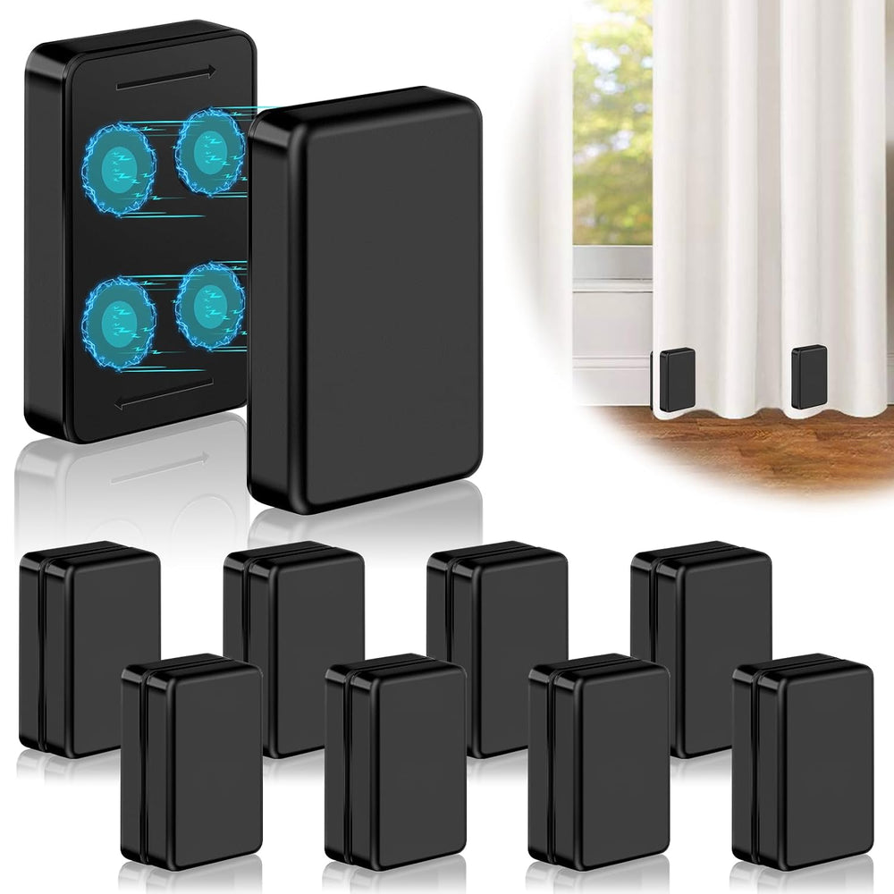16pcs/52oz Outdoor Curtain Weights, Heavier Curtain Magnets-Black, 8 Pairs