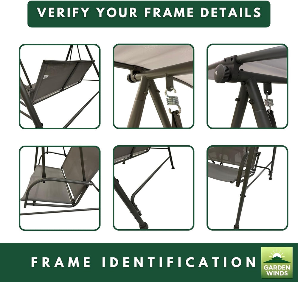 Garden Winds Reinforced RipLock 350 Replacement Canopy Top Cover Compatible w...