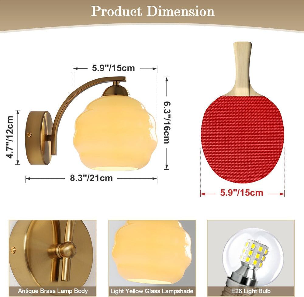 Mid Century Modern Gold Wall Sconce Glass Sconces Wall Lighting Bathroom Vani...