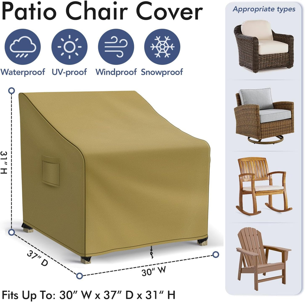 Richwon Patio Furniture Covers Waterproof for Chairs, Lawn Outdoor Chair Cove...