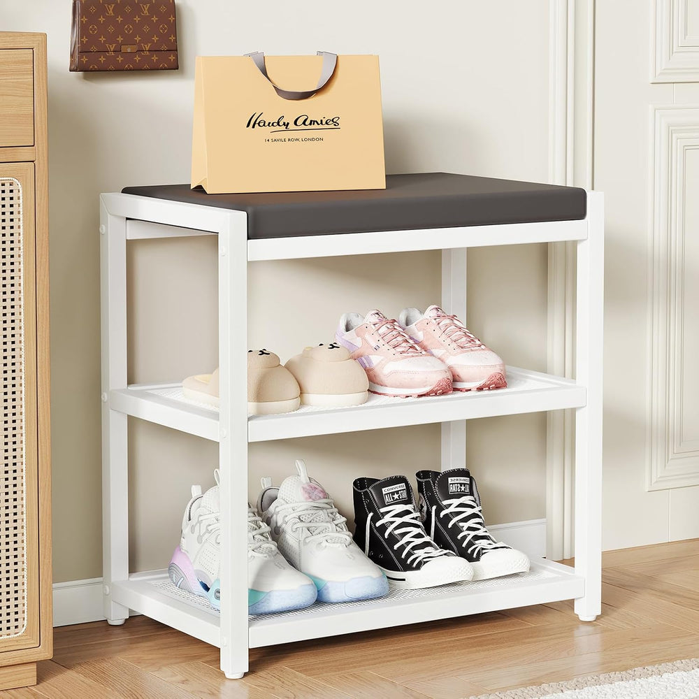 Small Shoe Bench Shoe Rack Storage Bench Entryway Bench Shoe Shelf with Seat ...