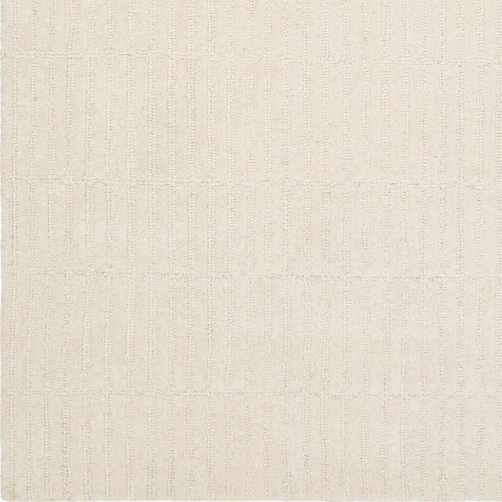 Hauteloom Finial Wool Living Room, Bedroom Area Rug - Neutral Modern Minimali...