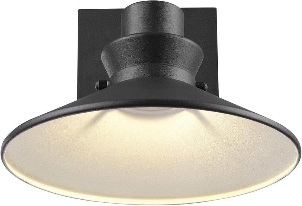 Globe Electric 44686 Harris LED Integrated Outdoor Wall Sconce, Matte Black, ...
