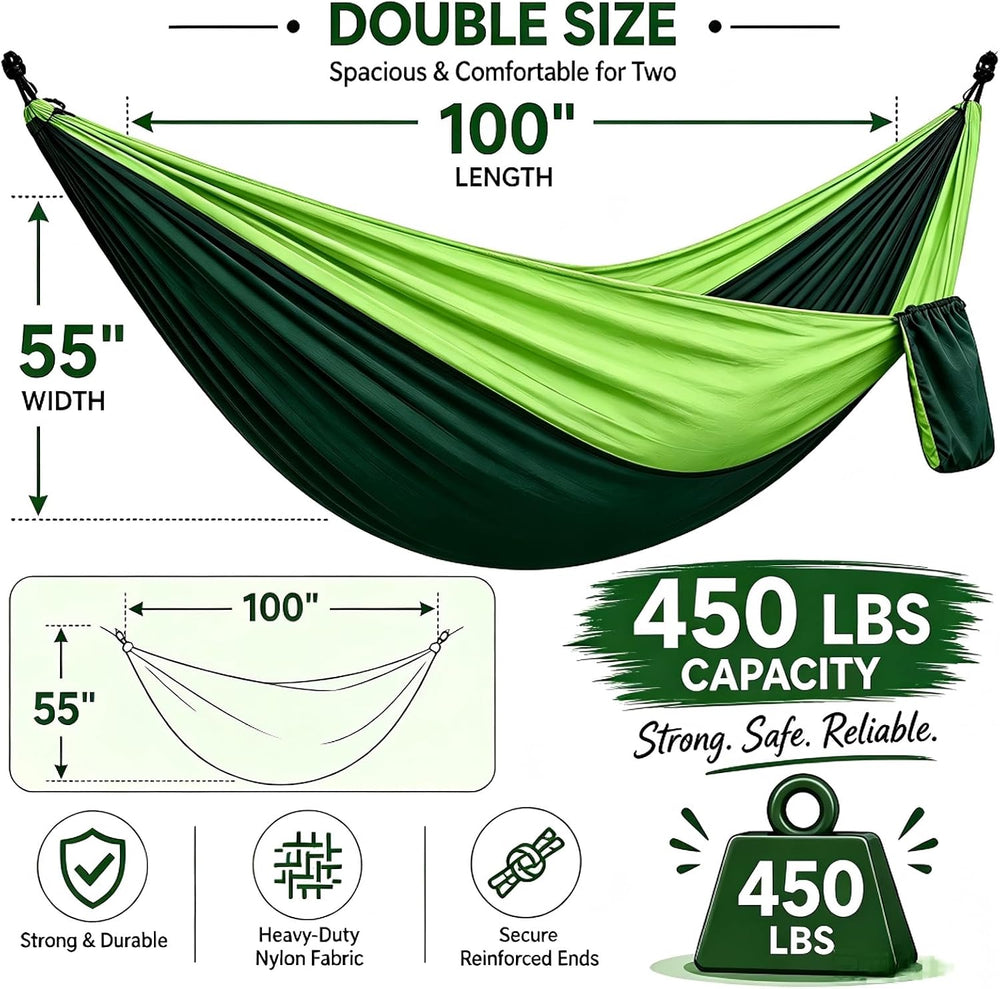 Large Single-Person Camping Hammock, an Outdoor Camping Essential，Fruit Green...