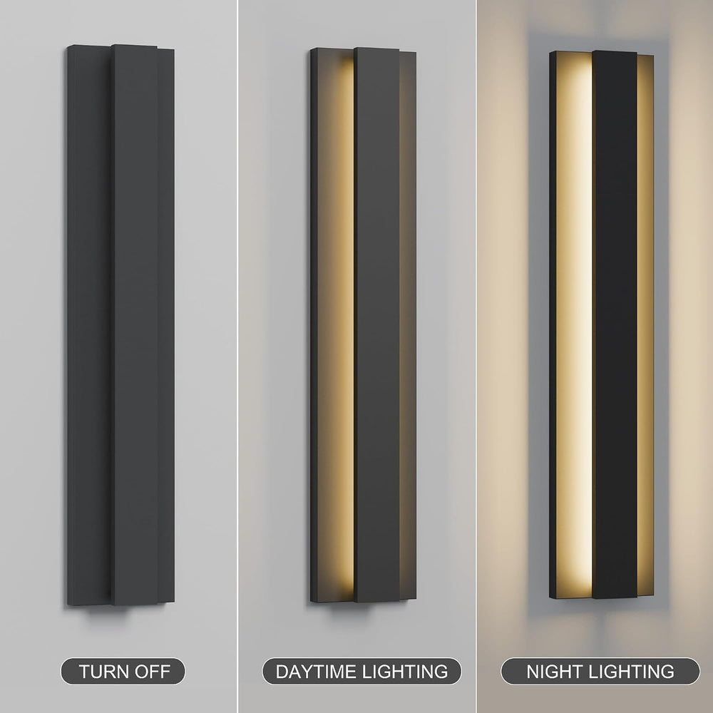 LamQee 23.6 Inch Modern Outdoor Wall Light Exterior Lighting Fixtures, 3000K ...