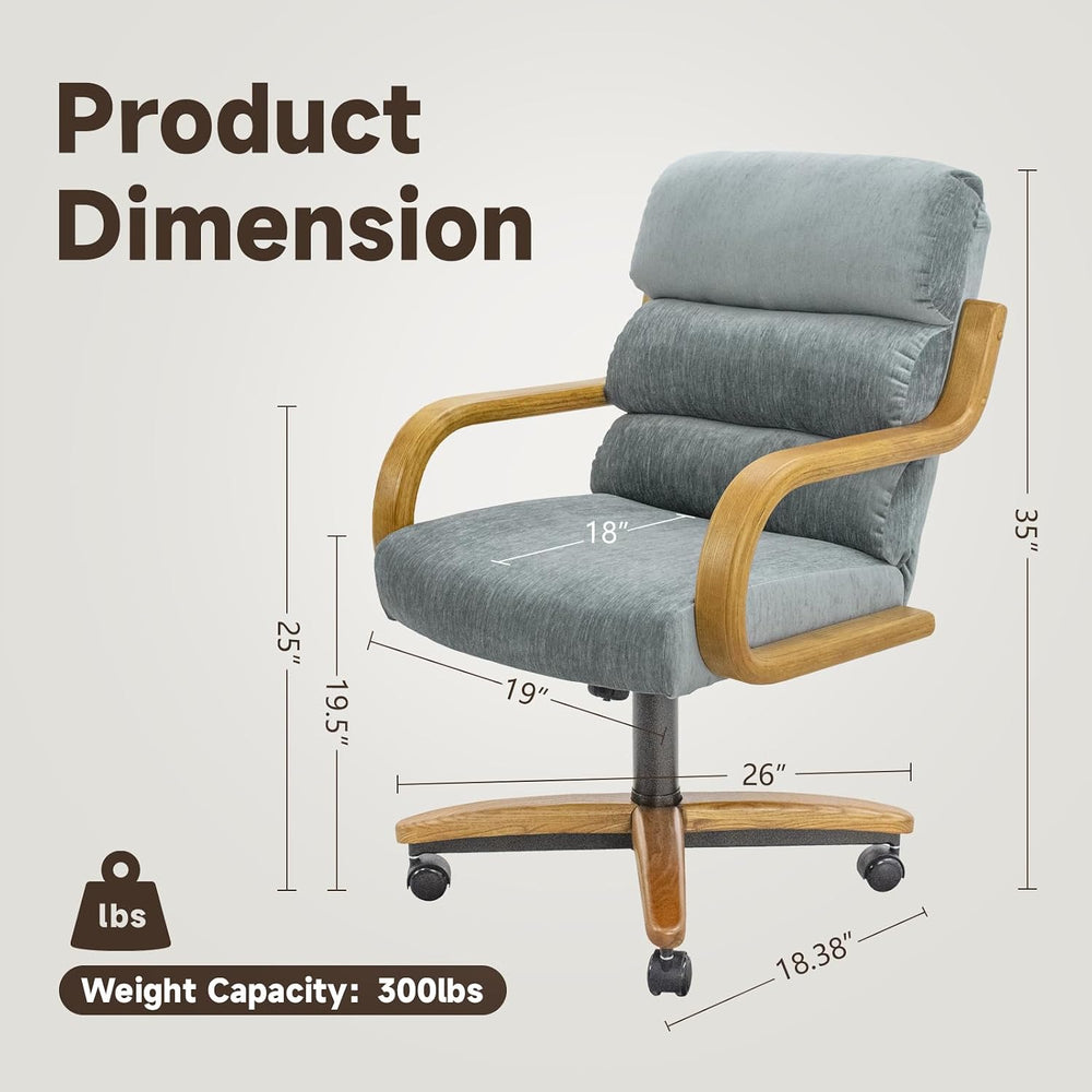 Chromcraft Nova Swivel-Tilt Caster Dining Chair - Chestnut - Lake - 4pc