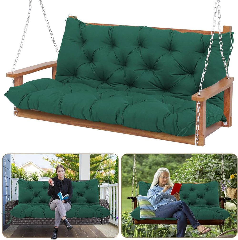 Porch Swing Cushions Waterproof Outdoor Swing Cushions 2-3 Seater Thicken 5&q...