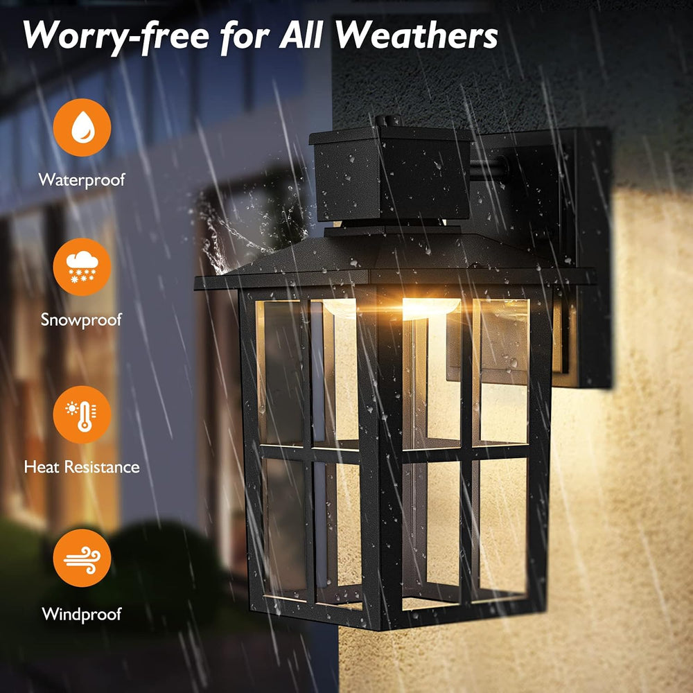 Brightever LED Outdoor Wall Lights, 10W 3000K/4000K/6500K Selectable, 800LM H...