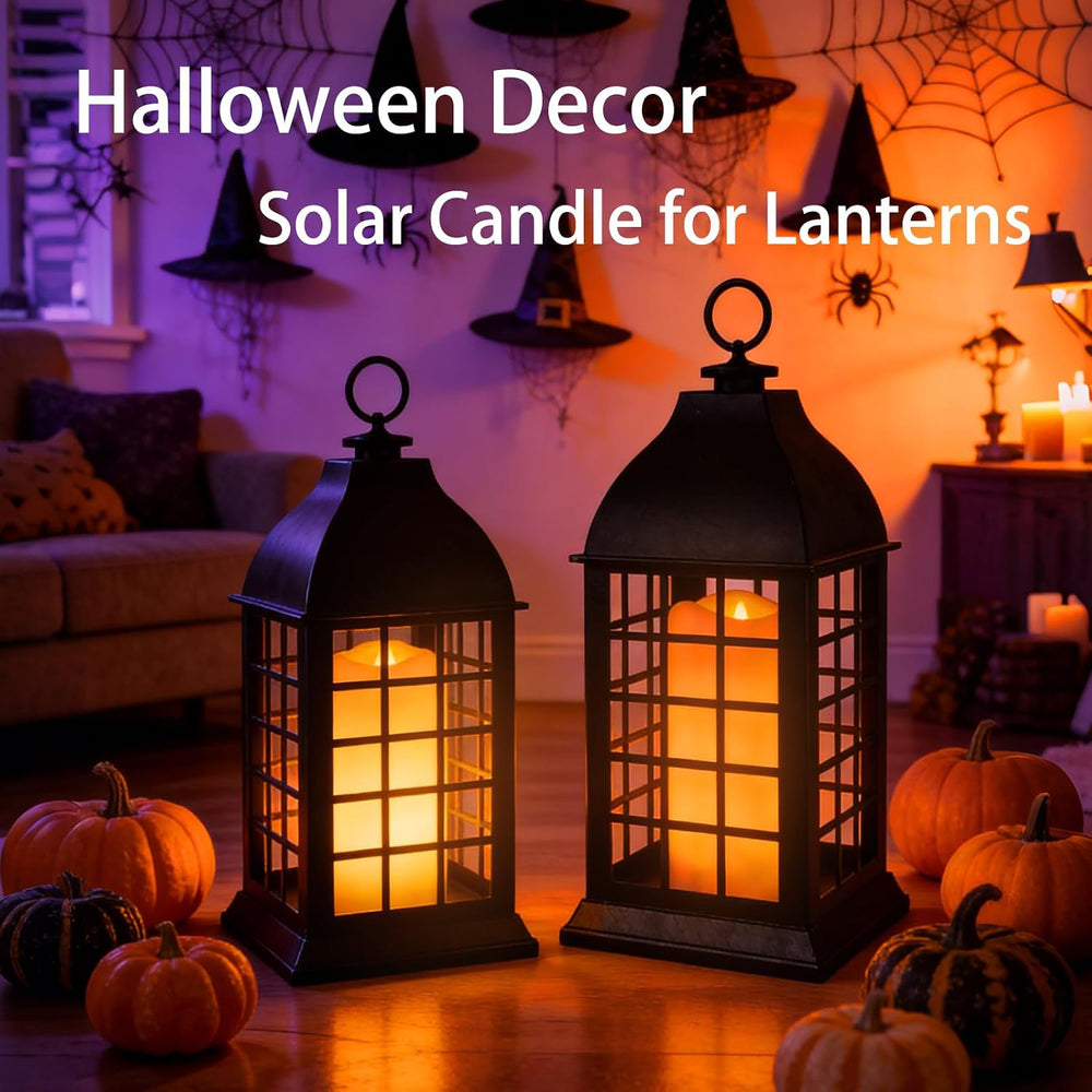 Solar Candles Outdoor Waterproof 6 Pack, 3''x6'' Halloween Ca...