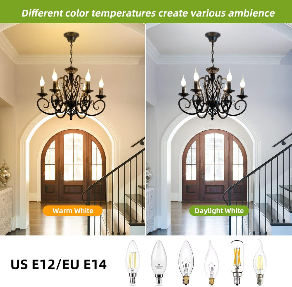 Ganeed 6-Light French Country Chandelier, Matte Black Candle Style