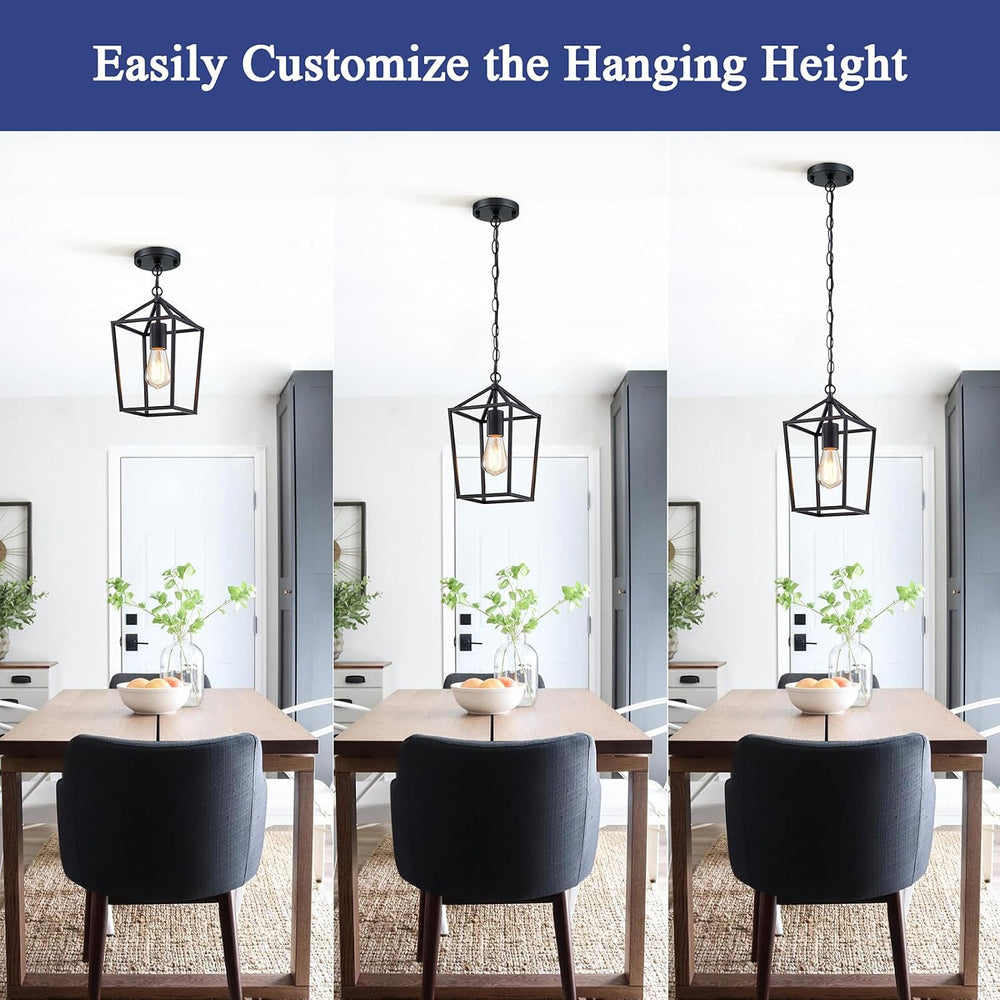 Sheetea 2 Pack Pendant Lights Kitchen Island, Modern Black Light Fixtures