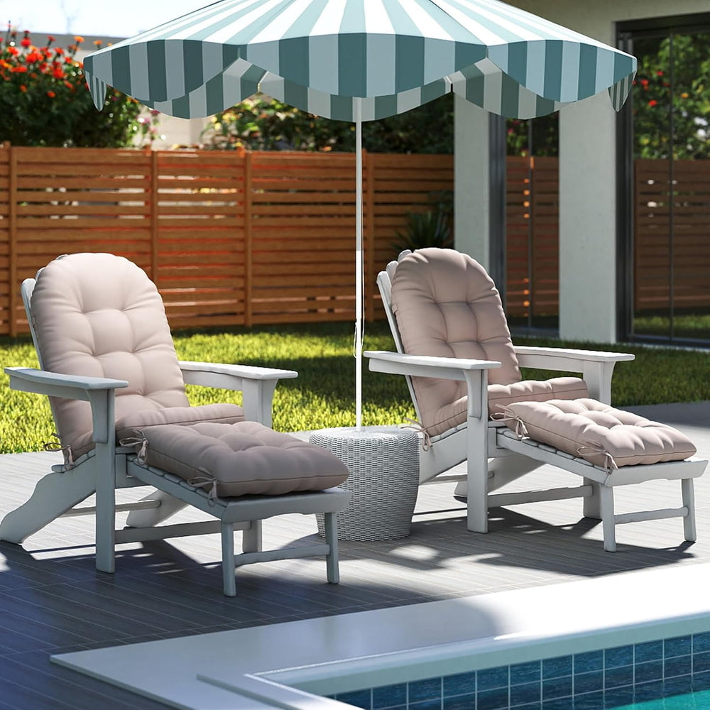 Outdoor Adirondack Chair Cushion 44x19x4 Inch, Beige