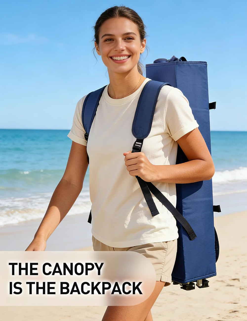 EO Living Oversized Camping Chair with Canopy Shade - 400 LBS Heavy Duty