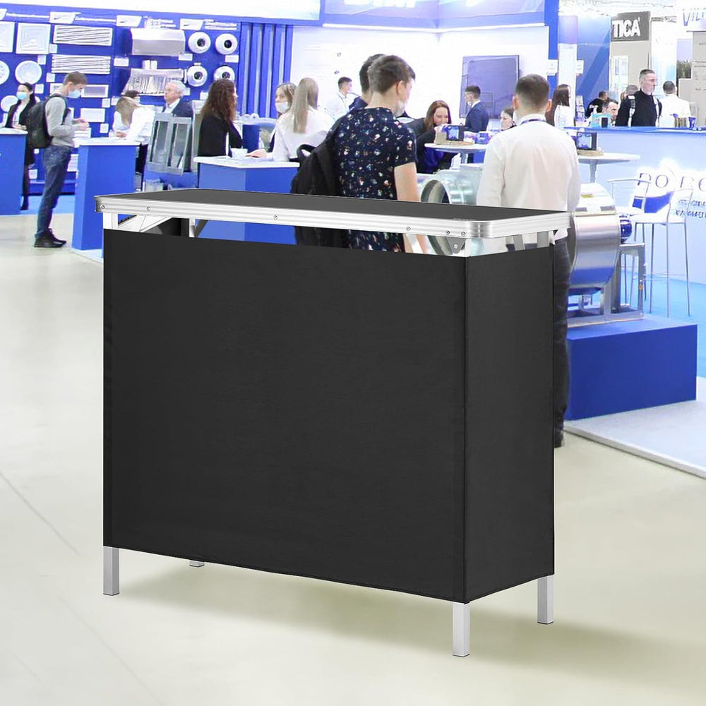 VEVOR Folding Portable Bar Table, Tradeshow Podium Table for Indoor, Outdoor,...