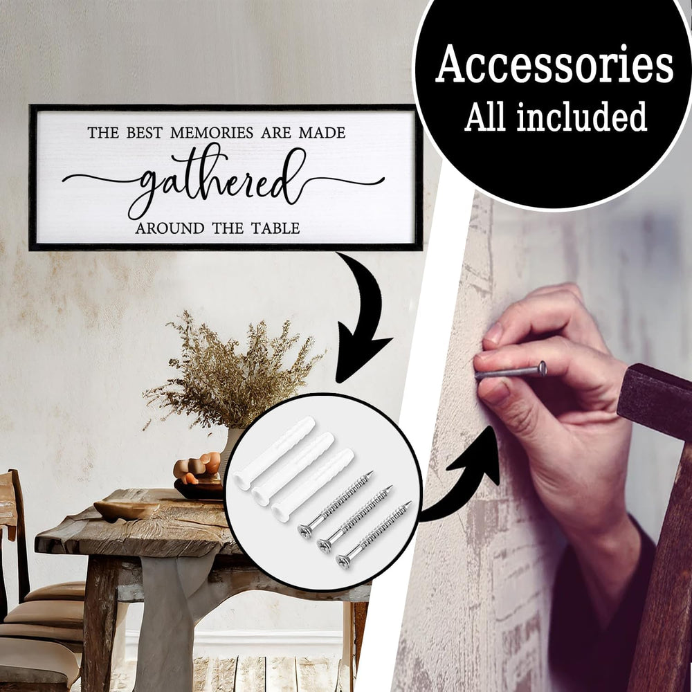 The Best Memories are Made Gathered Around The Table Framed Wall Art 40'&...
