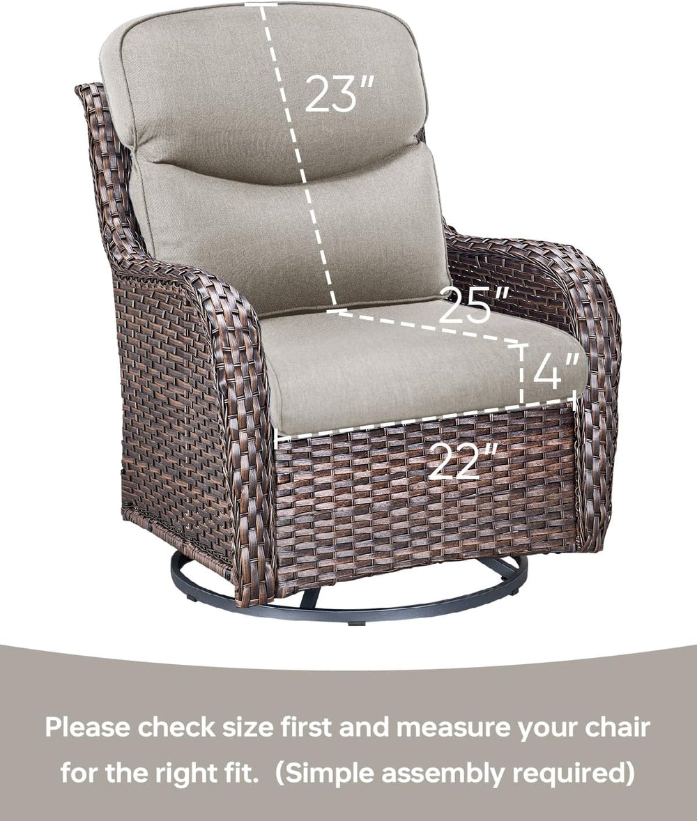 Pop 22x25/22x24 Outdoor Replacement Cushion - 1 Set High Back Deep Seat Patio...