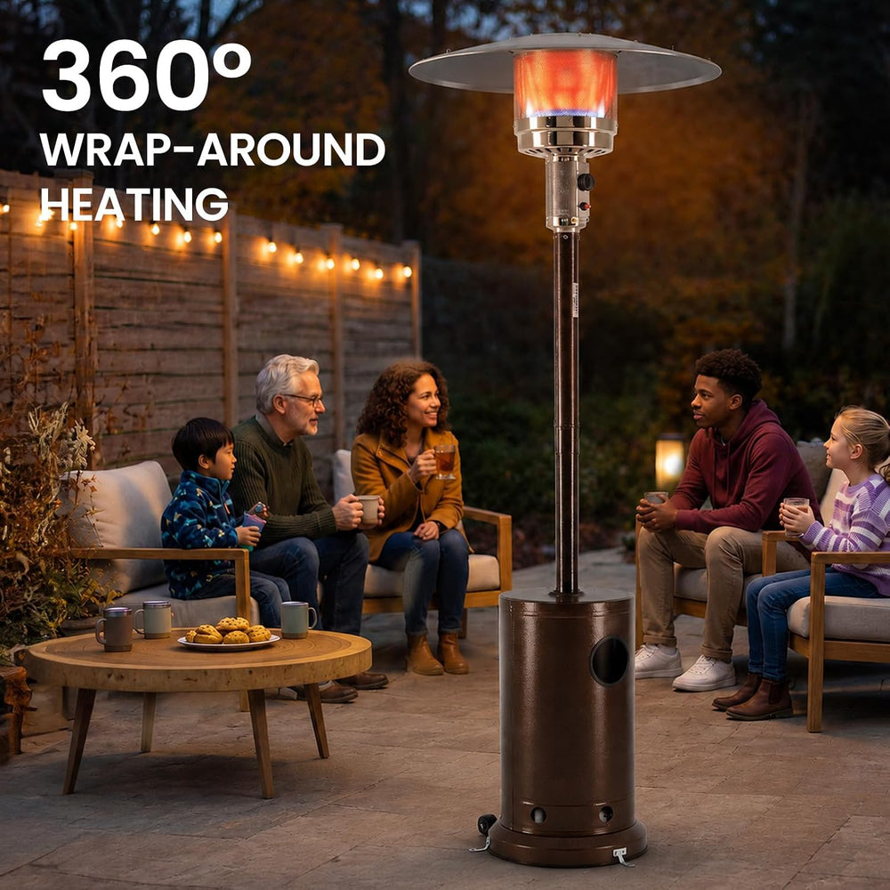 Sweetcrispy 48,000 BTU Patio Heaters for Outdoor Use with Wheels