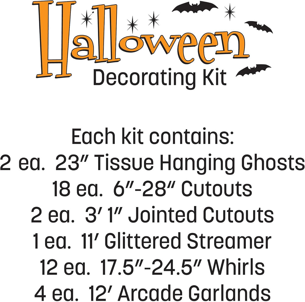 Beistle 24 Piece Halloween Decorating Kit - Complete Party Pack of Seasonal D...
