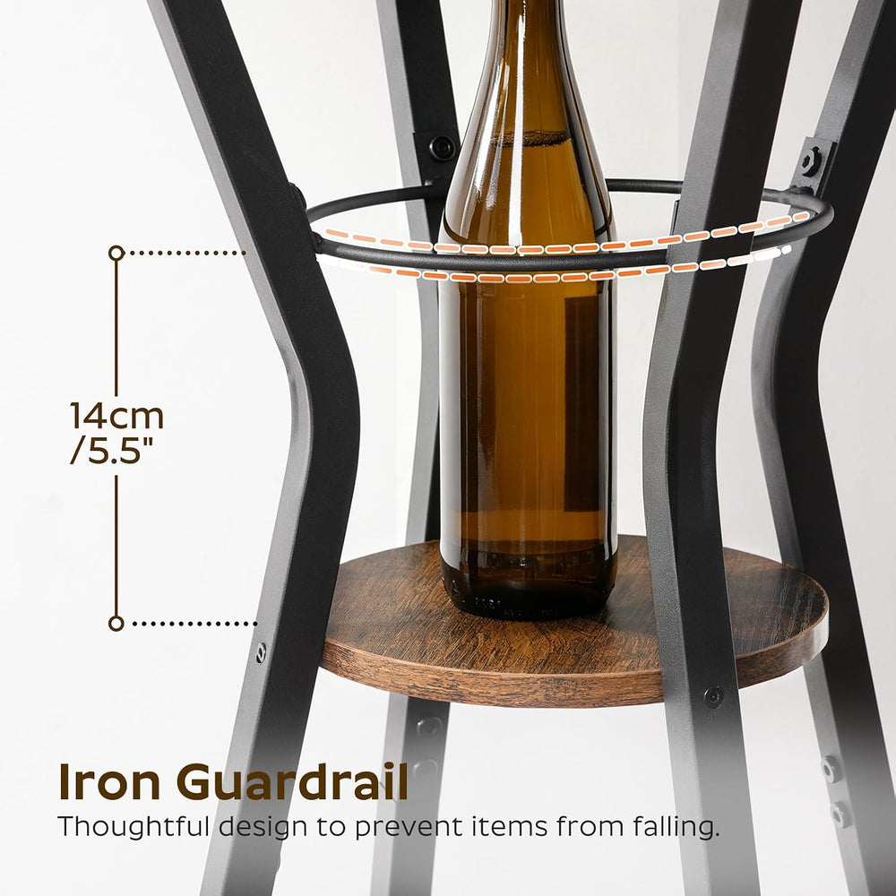 YATINEY Bar Table, 2-Tier Round High Top Table, Pub Table, Home Bar Counter H...